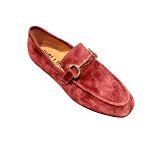 NEW BIBI LOU women's zagreb suede loafers in burgundy